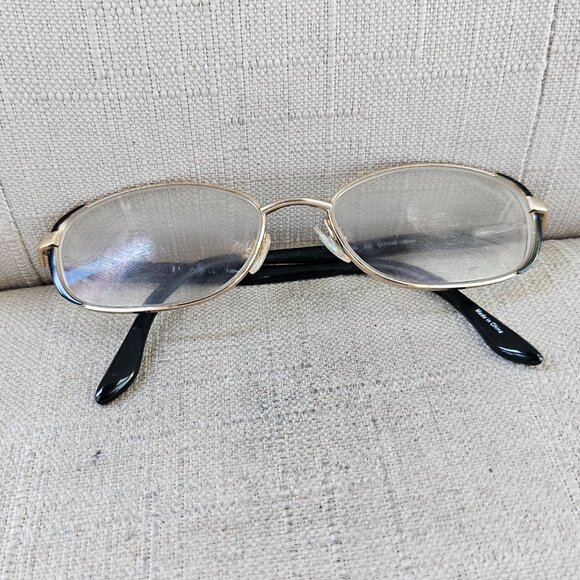 Elle Eyeglasses Frame EL13344 GD Women's Black Metal Oval Full Rim 51[]16 135 - Picture 5 of 16